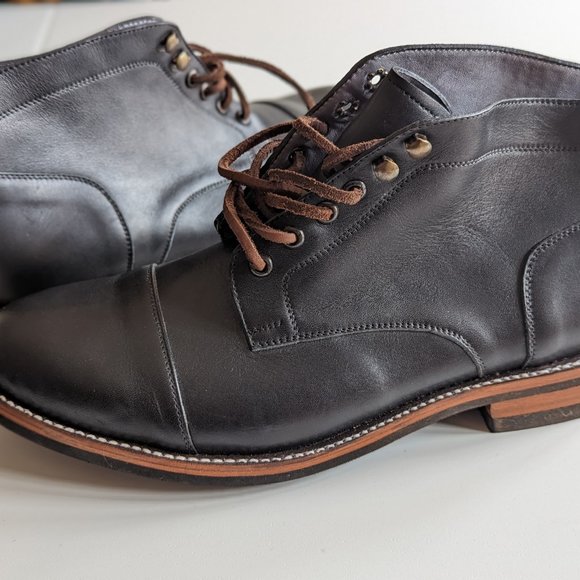 Handmade Miles & Louie Brubeck Short Boot in Black - 10.5M - Picture 8 of 9